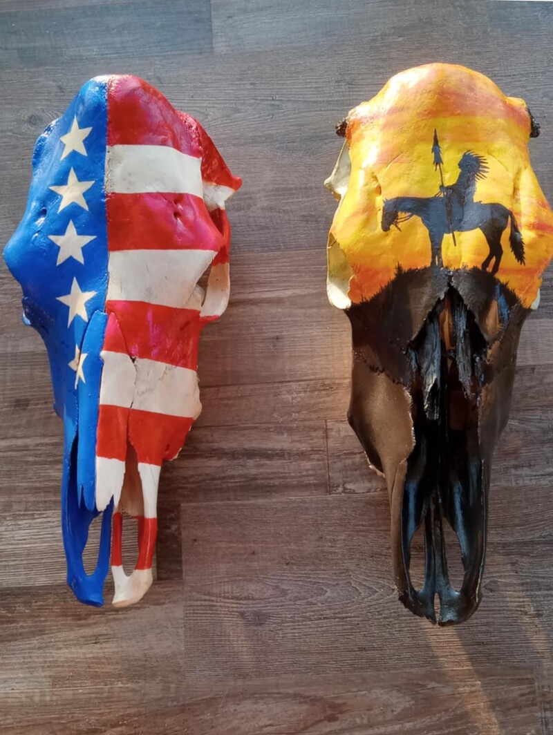 Patriotic skull is part of our raffle.  Tickets are only $1